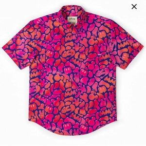 RSVLTS Disney Shirt Mens Medium Glow Flow Mickey Kunuflex Neon Short Sleeve NWT